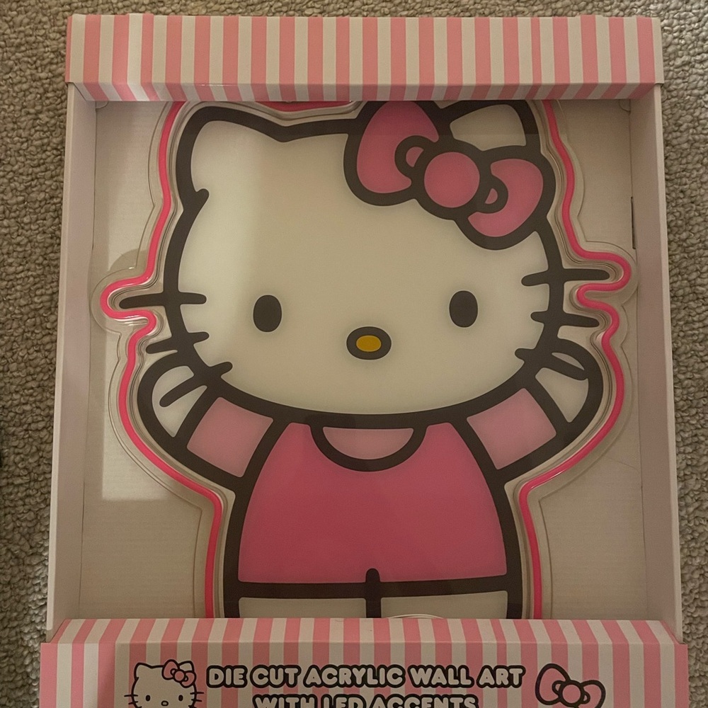 Hello Kitty Die Cut Acrylic Wall Art LED